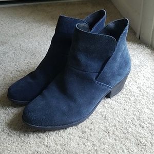 Navy ankle boots